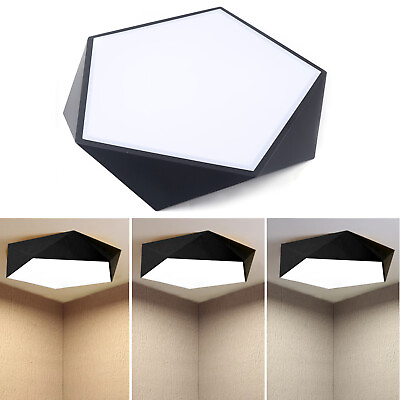#ad Geometric Pendant Light Diamond Dimmable Flush Mount LED Chandelier Fixture $30.40