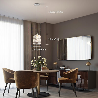 #ad Crystal Pendant Set of 3 Ceiling Hanging Light Metal Pendant Lamp for Kitchen $38.00