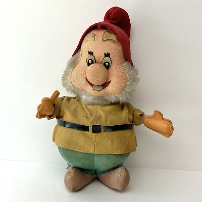 #ad Vtg Snow White Seven Dwarfs Walt Disney Doll Plush Stuffed Toy 7” Figure 30s 40s $19.90