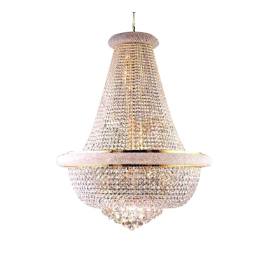 #ad Luxury Crystal Pendant Light Empire Chandelier Modern Hanging Lamp $585.12