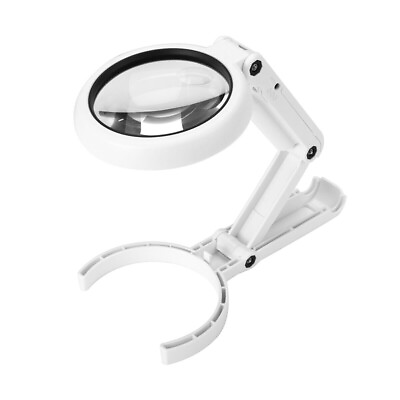 #ad 5X 11X Hand Held Magnifier Standing Magnifying Glass With 8LED Lamp Loupe Fold $11.99