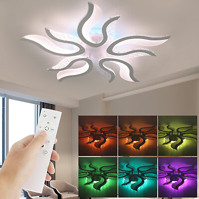 #ad Modern Acrylic LED Lamp Chandelier Ceiling Light Living Room RGB Lighting b $46.99