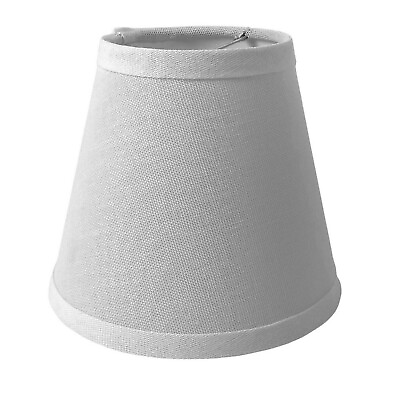 #ad Mini Lamp Shade White Fabric Clip on 5quot;H x 6quot;W $10.99
