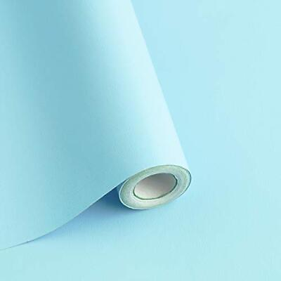 #ad 118quot;x17.7quot; Peel and Stick Wallpaper Solid Color Wallpaper 118 In X 17.7 In Teal $13.15