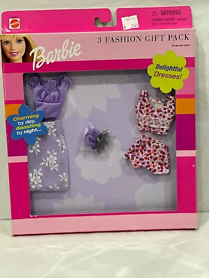#ad Barbie 3 Fashion Gift Pack Charming by Day Dazzling by Night OPENED 68585 RARE $7.58