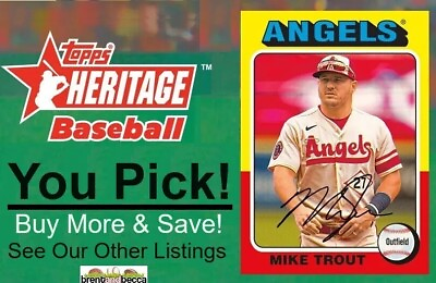 #ad 2024 Topps Heritage Base Cards #101 300 YOU PICK U CHOOSE Complete Your Set $3.49