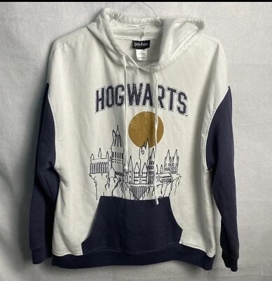 #ad Hogwarts HARRY POTTER White Hoodie Pullover Sweatshirt Men#x27;s Adult XL $30.00