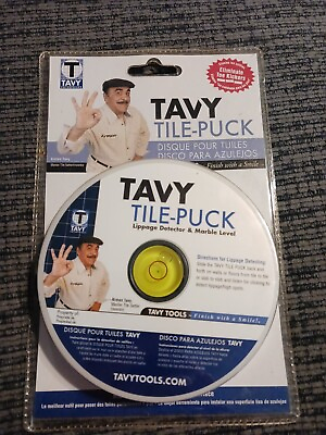 #ad Tavy Two Sided Tile Puck Lippage Detector amp; Marble Level NEW $15.75