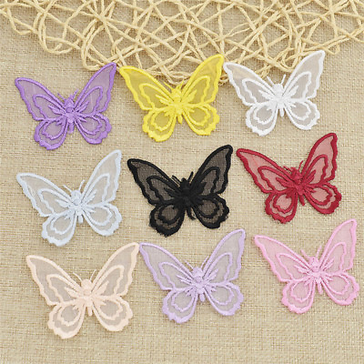 #ad Lovely Butterfly Lace Trim Wedding Bridal Ribbon Applique Sewing Handcraft Decor $2.43