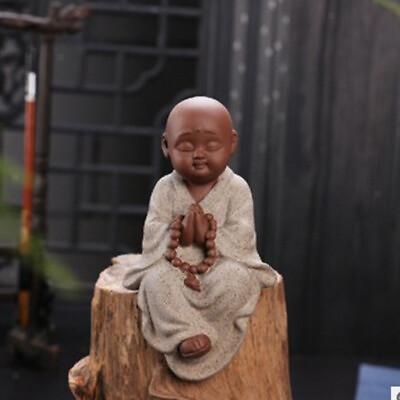 #ad Monks Figurine Ceramic Monks Decorative Ornaments Tea $10.96