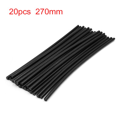 #ad 20pcs 7mm x 270mm Black Electric Hot Heating Melt Glue Stick for Home Car GBP 14.49