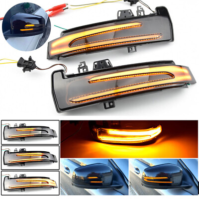#ad Sequential LED Side Mirror Turn Signal Light for Mercedes Benz C E S CLA W204 $19.99