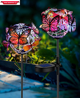 #ad Solar Lights Outdoor Butterfly Lights Garden Decorative Solar Stake Lights with $38.71