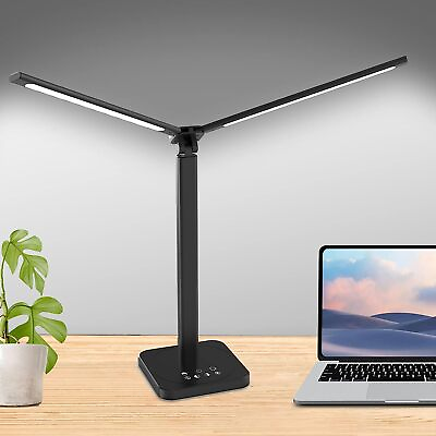#ad Double Head Led Desk Lamp Eye Caring Double Swing Arm Table Lamps US $37.98
