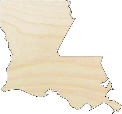 #ad Louisiana Laser Cut Wood Shape STAT66 $59.94