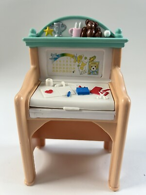 #ad Vintage Loving Family Nursery Baby Crib Changing Table Desk Fisher Price $9.99