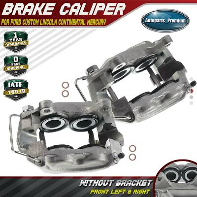 #ad 2x Front Pair Brake Calipers 4 Pistons for Ford Lincoln Mercury 1965 1967 $122.99