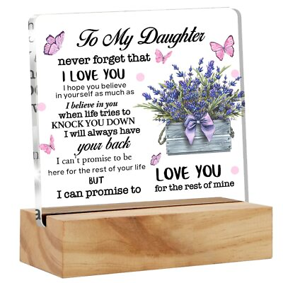 #ad Inspirational Daughter Gifts to My Daughter Never Forget That I Love You Desk... $22.99