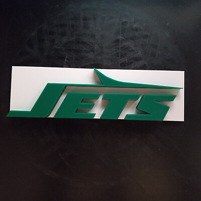 #ad 12 Inch New York Jets NFL 3D Logo Wall Sign 3D printed Plastic $23.49