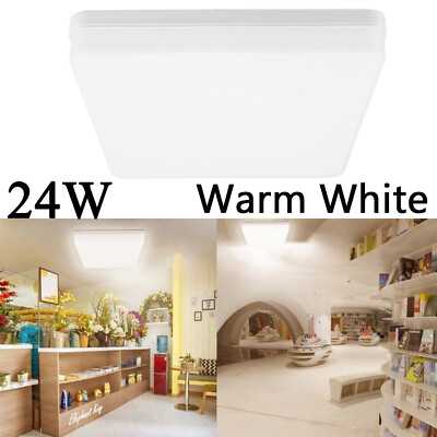 #ad 24W LED Panel Ceiling Light Ultra Thin Home Fixture Bedroom Kitchen 3000K Lamp $12.99