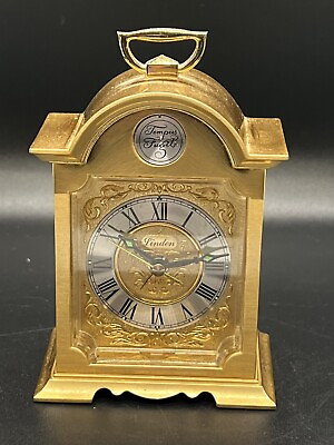 #ad Vintage Tempus Fugit Brass Desk Clock $35.00