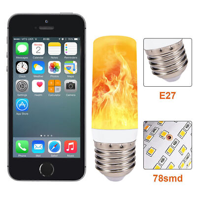 #ad E12 E14 B22 LED 5W Simulated Nature Flicker Light Bulb E27 Flame Effect Lamp US $11.49
