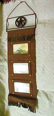 #ad Western Hanging Picture Frame Holds 3 Pictures $18.95