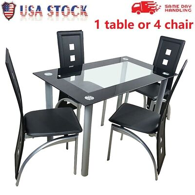 #ad 5Pcs Set Breakfast Furniture PVC Leather Chair Or Dinner Table Kitchen Dining US $158.09