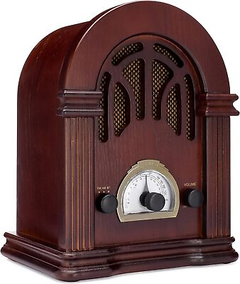 #ad Classic Wooden Vintage Retro Style Speaker Retro AM FM Radio with Bluetooth $199.99