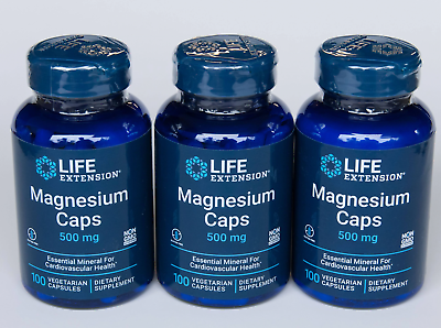 #ad Magnesium Oxide and Citrate 500 mg 3X100 Caps Life Extension $25.20