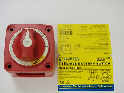 #ad battery switch blue sea 6011 dual circuit plus M SERIES HOUSE START UNIVERSAL $59.95
