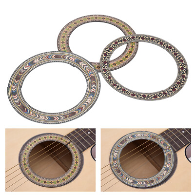 #ad 3Pcs Guitar Sound Hole Inlay Classical Acoustic Guitars Musical Instrument A BOO $14.59