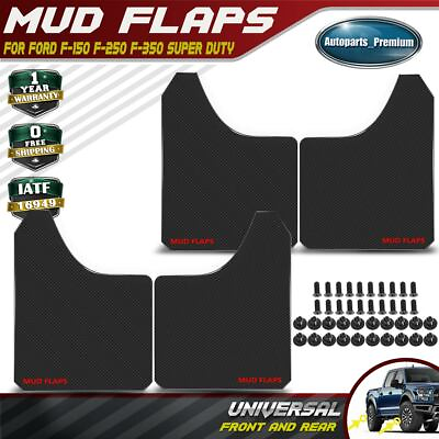#ad 4PCS Black Universal Splash Guards Mud Flaps for Ford F 150 250 Car Pickup Truck $24.99