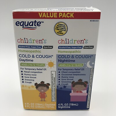 #ad Equate Childrens Day amp; night pack 4oz Alcohol free Dye free Exp 1 25 $9.99