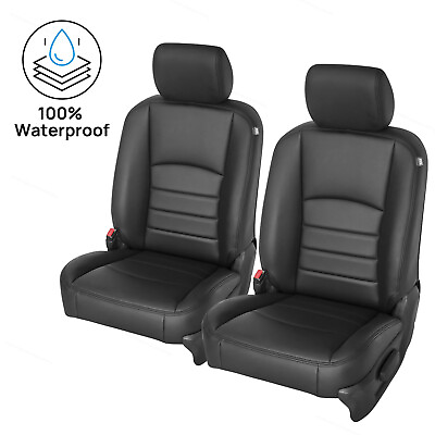 #ad NEW First Row Seat Covers PU W Headrest For 2009 2018 Dodge Ram 1500 2500 3500 $69.88