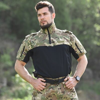 #ad Men#x27;s Outdoor Tactical Shirt Army Combat Shirt Quick Dry Clothes Men $45.95
