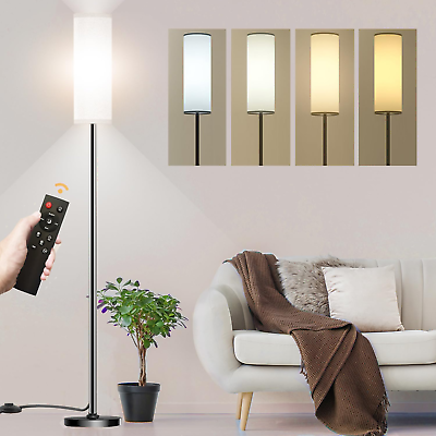 #ad Floor Lamp living room Light LED Standing Remote Control Stepless Dimmable Tall $40.55