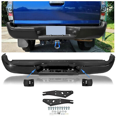 #ad NEW Steel Complete Black Rear Bumper Assembly For 2005 2015 Tacoma 05 15 SR5 $162.09