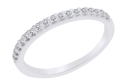 #ad Round Simulated Diamond Wedding Classic Anniversary Ring Band in 10K Gold $432.11