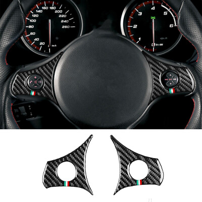 #ad Carbon Fiber Steering Wheel Button Cover For Alfa Romeo 159 Brera Spider 2004 11 $11.29