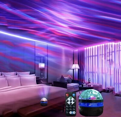 #ad Projector Galaxy Starry Sky Night Light Party Speaker LED Lamp Remote Aurora $16.99
