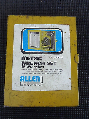 #ad Vintage ALLEN Wrench Set Metric $32.50