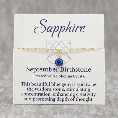 #ad Gold September Birthstone Bracelet Dark Blue Bohemian Crystal Adjustable Chain $17.49