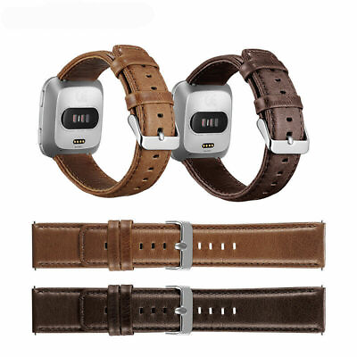 #ad Retro Genuine Leather Strap Belt Watch band Wristband For Fitbit Versa 2 Lite $5.99
