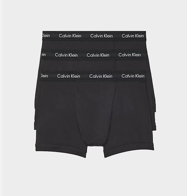 #ad 3 Three Pack Men#x27;s Calvin Klein Cotton Boxer Brief Black White Tri New In Box $21.71