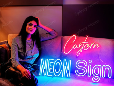 #ad Personalized Neon Sign Custom Name Logo Signs Acrylic Wall Decor LED Night Light $20.00