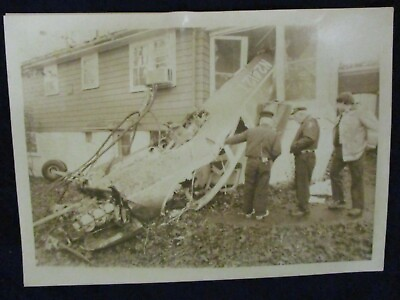 #ad Glossy Press Photo Vintage plane crash aftermath Concord Massachusetts #2 $17.00