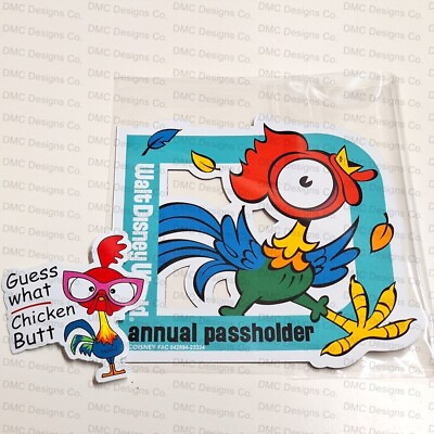 #ad HOMEMADE READ FIRST New Hei Hei the Rooster from Moana Passholder Car Magnet $9.95