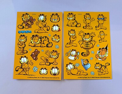 #ad NEW Garfield Sticker sheets Free tracked shipping $3.99