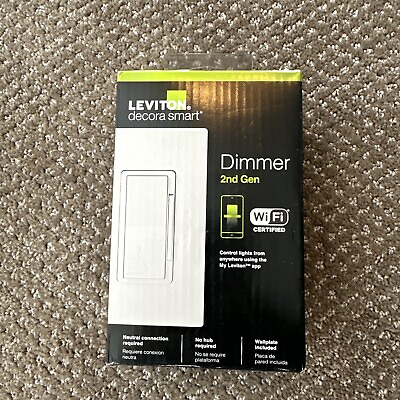 #ad Leviton Decora White 600 W WiFi Smart Dimmer Switch 1 pk $33.00
